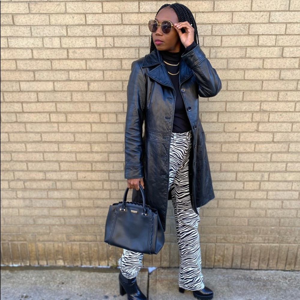 Zara Zebra Print Jeans